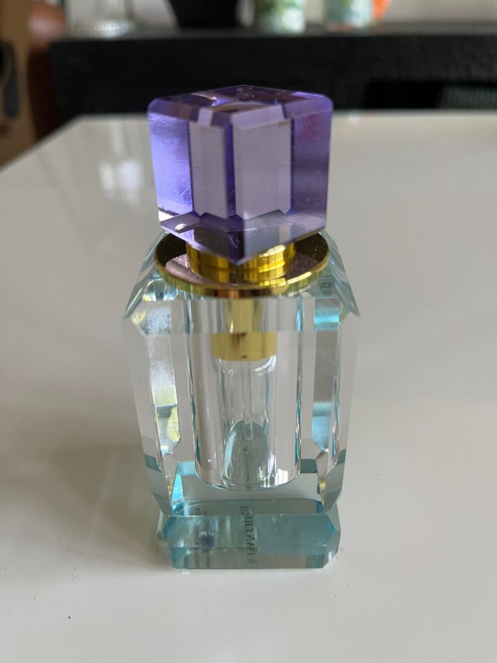 Anthropologie Decorative Cut Glass Perfume Bottle NWT - Picture 4 of 7